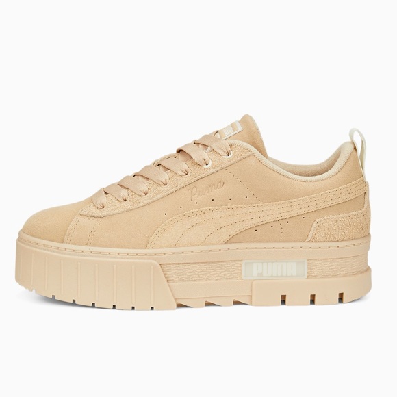 Puma Shoes - NIB Puma Women's Mayze First Sense Suede Sneakers Light Sand